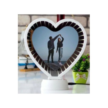 Kalp Sihirli Ayna Pil+Usb Beyaz Işık MZ-131