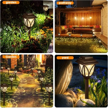 6'lı Solar Bahçe Aydınlatması Beyaz Işık MZ-304-1