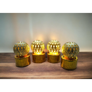 12'li  Ramazan Ayaklı Led Işık Gold Renk Gün Işığı MZ6200-232