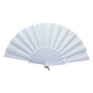 Plastik Düz Kumaş Yelpaze 12'li BEYAZ
