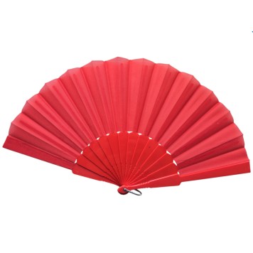 Plastik Kumaş Yelpaze 12'li KIRMIZI