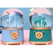 Mavi-Yeşil Geyik Kar Küresi Küçük Boy