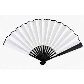 Plastik Kumaş Yelpaze 12'li Beyaz