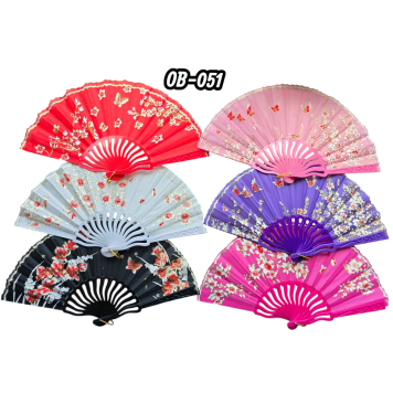 Plastik Kumaş Yelpaze 12'li Karışık OB-051