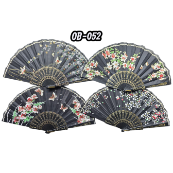 Plastik Kumaş Yelpaze 12'li Karışık OB-052