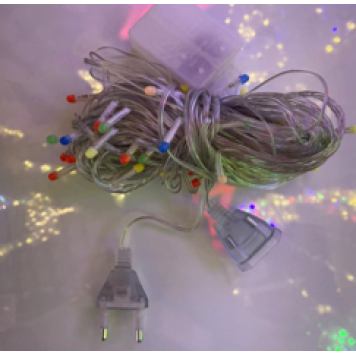 10m 100 Led Damla Uçlu Led Işık KIRMIZI IŞIK Şeffaf Kablo