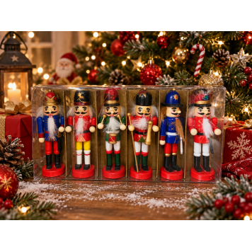 Kurşun Asker Ahşap Dekoratif Eşya (6’lı Set-12.5/13cm)