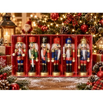 Kurşun Asker Ahşap Dekoratif Eşya (6’lı Set-12.5/13cm)