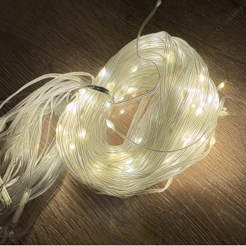 3*3 Perde Led 240 Led Sarı Işık 8 Fonksiyonlu MZ-14-7