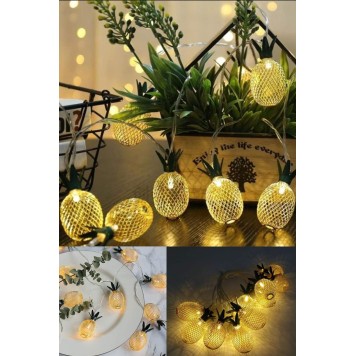 2m 10 Led Pilli 2 Kademeli Ananas Led Işık MZ6200-251