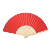 Ahşap Kırmızı Kağıt Yelpaze 12'li Paket