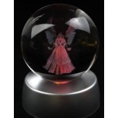 Kanatlı Melek Plastik altlıklı Cam Küre 