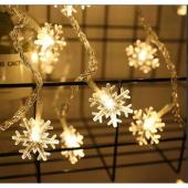 Kar Tanesi 5m 28 Led Gün Işığı kartanesi:4cm PİLLİ 2 KADEMELİ