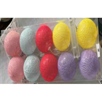 2m 10'lu Işıklı Renkli Top Dekoratif Süs Pilli-2