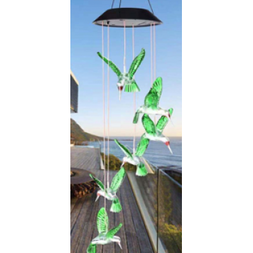 Solar Led Işıklı Kuşlu Bahçe Dekoru 6 Ledli,Renkli Işık-2