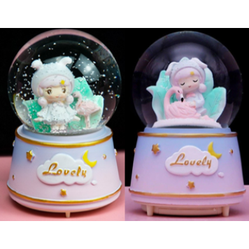 Flamingolu Çocuk Kar Küresi Büyük Boy