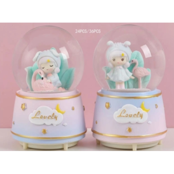 Flamingolu Çocuk Kar Küresi Büyük Boy-1