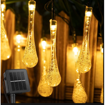 5m 30 Led Solar Panelli Led Işık Sarı Işık MZ-138