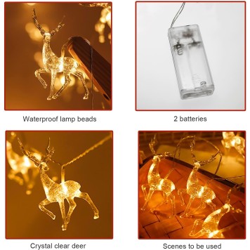 2m 10 adet Geyikli İp Led Işık-2