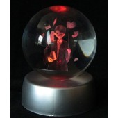 HARRY Plastik altlıklı Işıklı Cam Küre 6cm