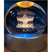 ATLI KARINCA Plastik altlıklı Işıklı Cam Küre