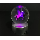 AT Plastik altlıklı Işıklı Cam Küre 6cm