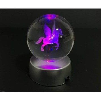 AT Plastik altlıklı Işıklı Cam Küre 6cm