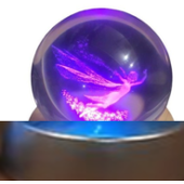 Melek Plastik altlıklı Işıklı Cam Küre