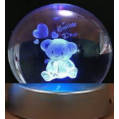 AYICIK Plastik altlıklı Işıklı Cam Küre