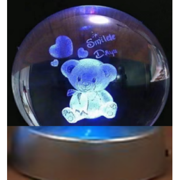 AYICIK Plastik altlıklı Işıklı Cam Küre