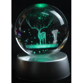 GEYİK Plastik altlıklı Işıklı Cam Küre 6cm