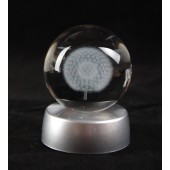 KARAHİNDİBA Plastik altlıklı Işıklı Cam Küre 6cm