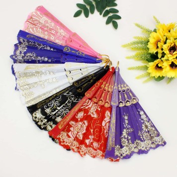 Plastik Kumaş Yelpaze 12'li Karışık-1