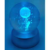 Merdiven Astronot Plastik altlıklı Işıklı Cam Küre