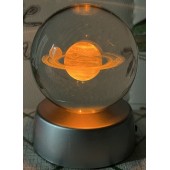 SATÜRN Plastik altlıklı Işıklı Cam Küre 6cm