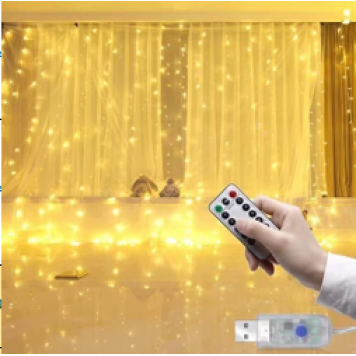 Tel Perde Led 3*3m 300 Led RGB-1