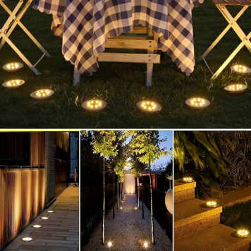 4'lü Solar Panelli Kazıklı Bahçe Aydınlatması-2