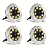 4'lü Solar Panelli Kazıklı Bahçe Aydınlatması