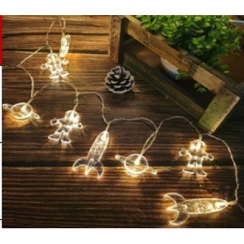 2m 10 Led 2kademeli Pilli Sarı ışık MZ3-021