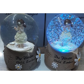 Işıklı Müzikli Püskürtmeli Kar Küresi Büyük Boy