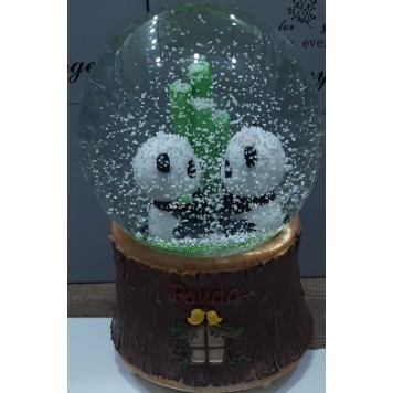 Yeşil Panda Kar Küresi Büyük Boy-1
