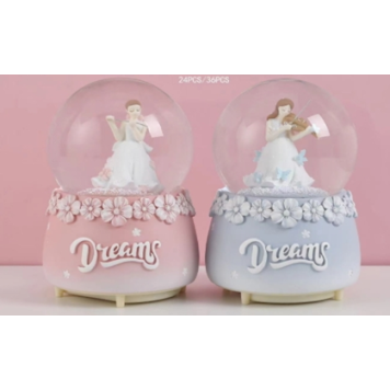 Yeni Kemancı Kız Kar Küresi Orta Boy