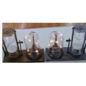 Fanus İçinde Eyfel ve Kum Saati GÜMÜŞ