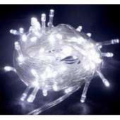 10m 100 Led Boncuk Lamba Beyaz Işık Şeffaf Kablo MZ-18-11