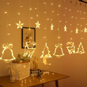 3m 6 Sıra Şekilli Perde Led Işık Gün Işığı MZ-16-11