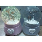 Metal Sevgililer Kar Küresi Büyük Boy