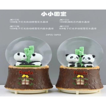 Yeşil Panda Kar Küresi Büyük Boy-2