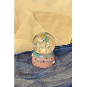 Unicorn Starry Sky Işıklı Mini Kar Küresi-1