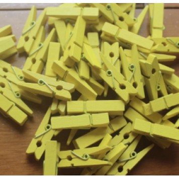 100'lü Sarı Ahşap Mandal 2.5cm (10'lu Paket-1000 Adet)
