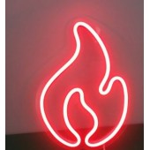 Neon Işıklı Alev Masa Gece Lambası